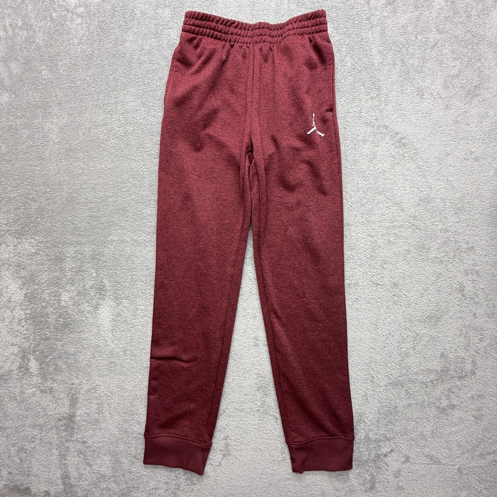 Nike Air Jordan Pants Boys XL Years Red Fleece Jogger Elastic Waist Slim Fit